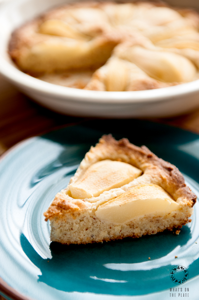 slice of pear tart
