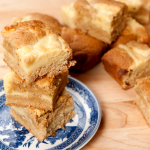 <a href="http://www.whatsontheplate.com/cream-cheese-blondies/"></a>Cream Cheese Blondies