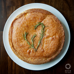 Cornmeal Cake with Rosemary Syrup