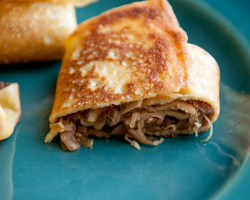 Krokiety - crêpes filled with sauerkraut and mushrooms